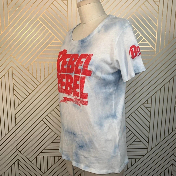 Chaser Rebel Rebel David Bowie Blue‎ Tie Dye Tee - Picture 5 of 11